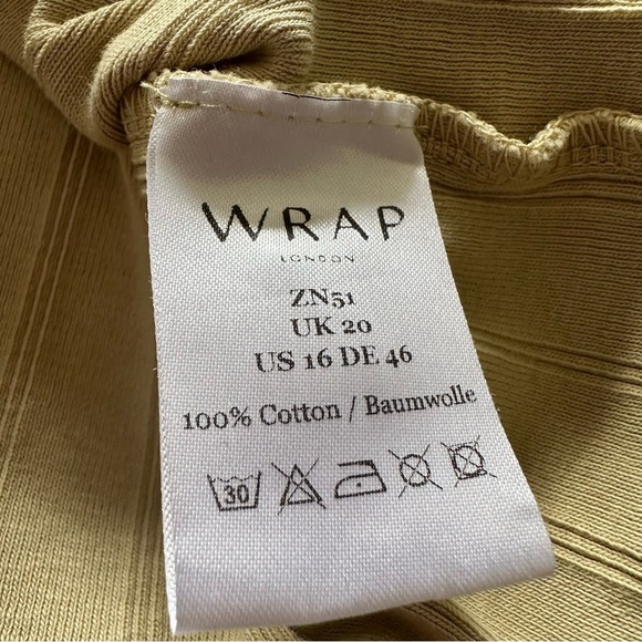 WRAP London 100% Cotton Ribbed Button Up Long Sleeve Top L - Picture 10 of 10